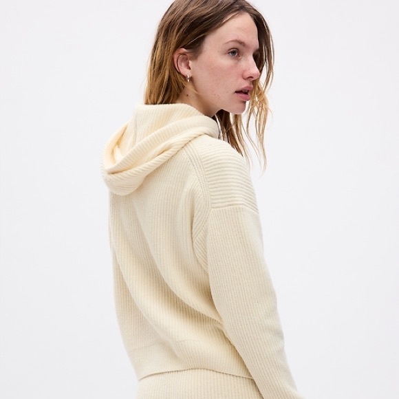 GAP CashSoft Shaker-Stitch Sweater Hoodie XXL tall - Picture 2 of 7